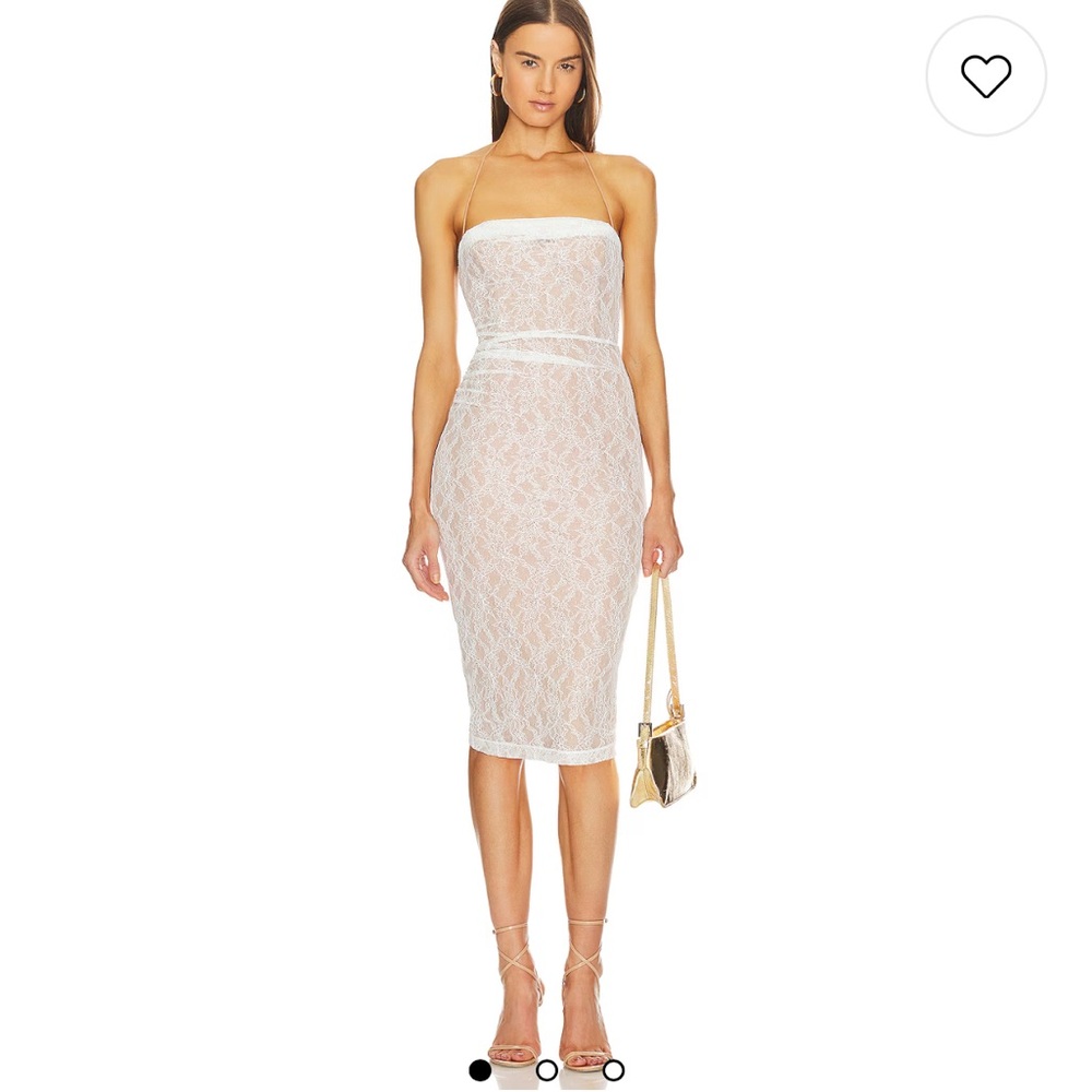 Michael Costello x Revolve Noa Midi Dress in Ivory, Size XS